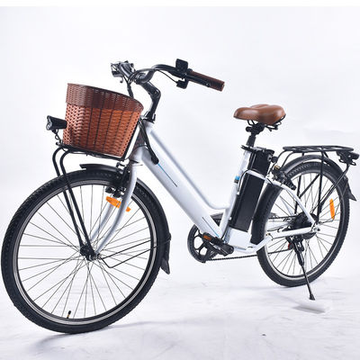 Велосипед 26x1.75 легковеса дам максимальной загрузки 120KG электрический с корзиной
