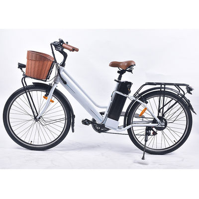велосипед облегченных дам 6Speed электрический, электрические дамы 25km/H велосипед с корзиной